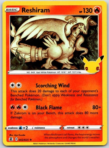 Reshiram holofoil clb - nm[clb,